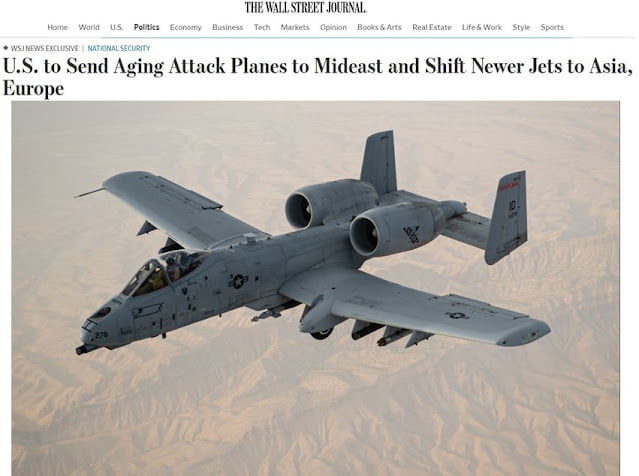 Οι Αμερικανοί αποσύρουν τα προηγμένα αεροσκάφη τους από τη Μέση Ανατολή- τα αντικαθιστούν με A10