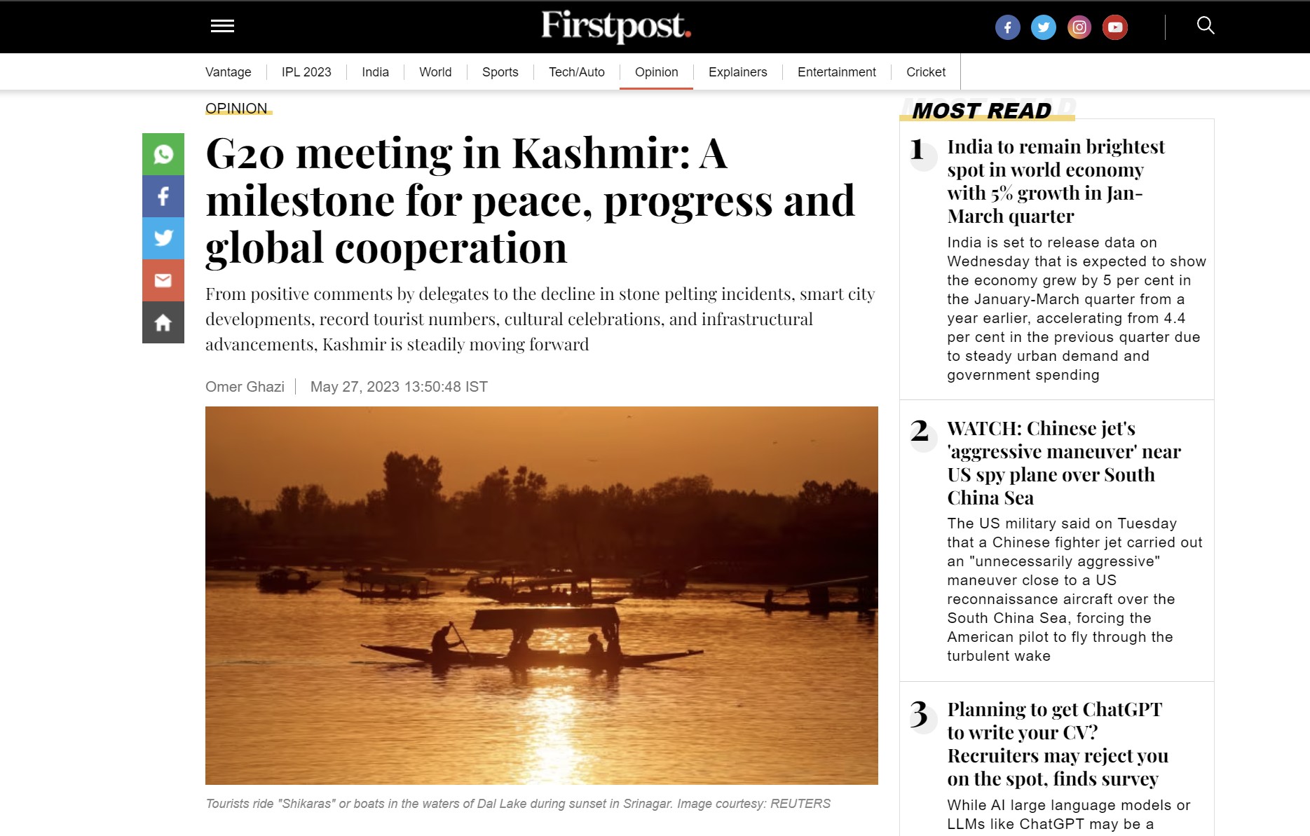 Γιατί Κίνα και Τουρκία απείχαν από τη Συνάντηση Κορυφής των G20 στο Κασμίρ;