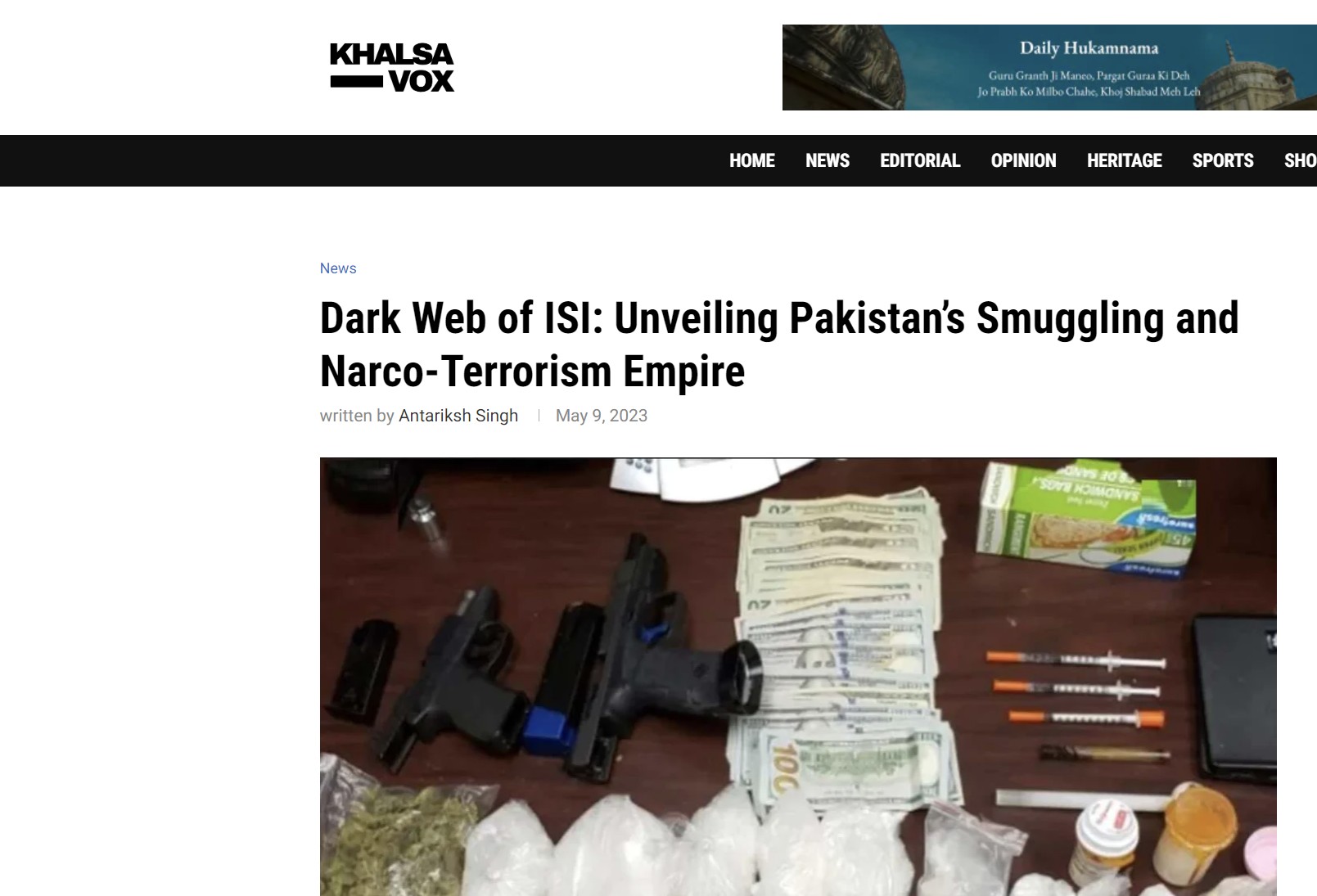 Οι Μυστικές Υπηρεσίες του Πακιστάν (ISI) λειτουργούν εκτεταμένο δίκτυο λαθρεμπορίου! Παράγουν τρομοκρατία και διακινούν ναρκωτικά