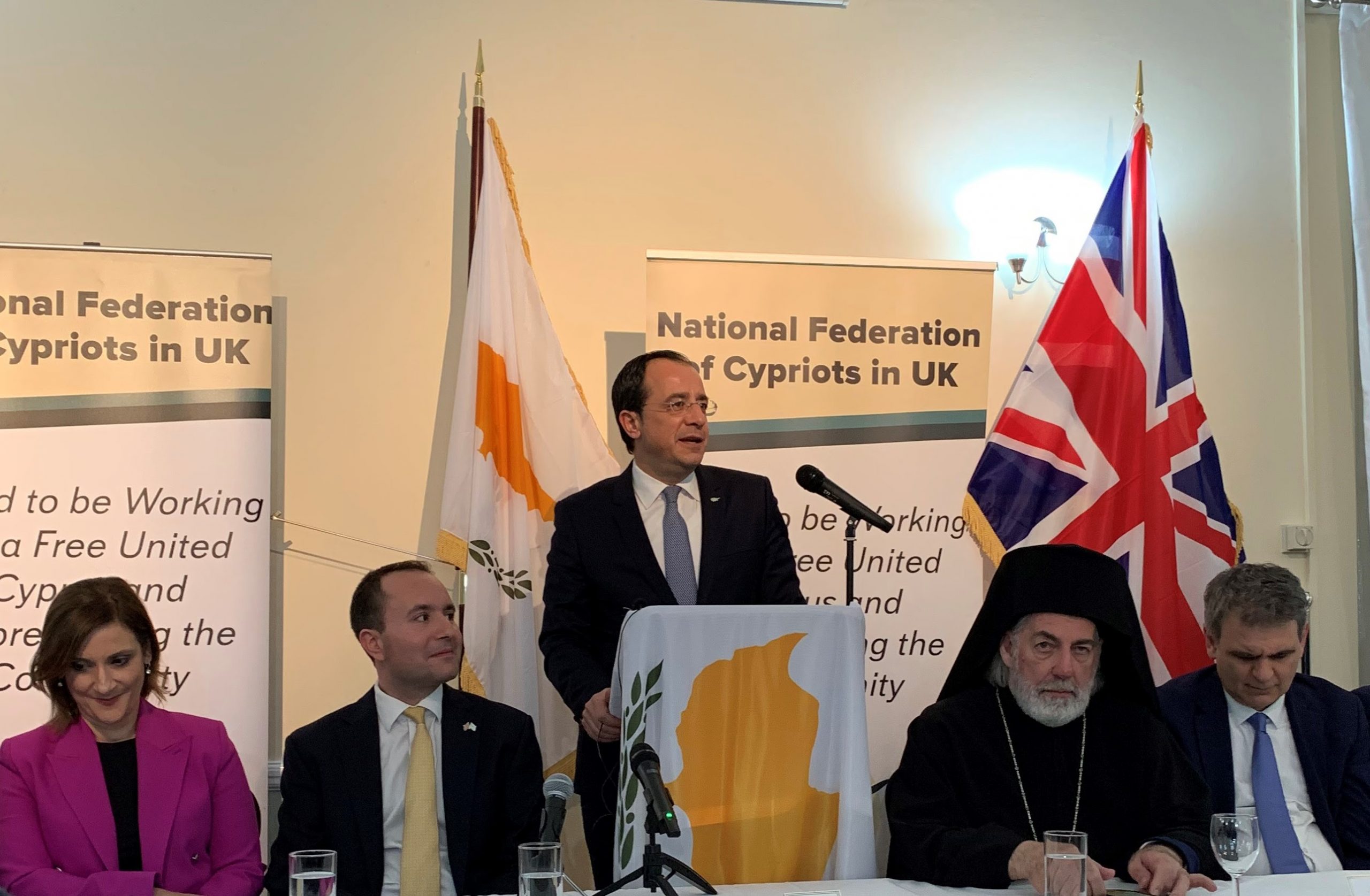 President Christodoulides praised Diaspora and emphasised his priority is to restart negotiations, on his recent visit to London