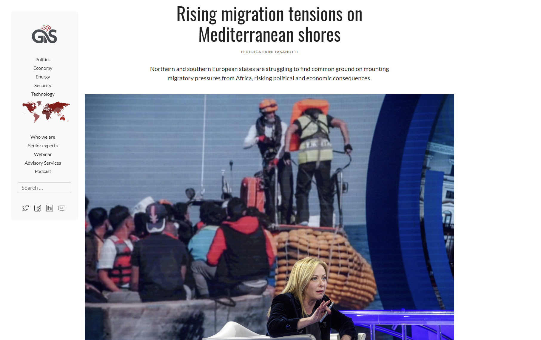 Geopolitical Intelligence Services Reports: Αυξάνονται οι μεταναστευτικές εντάσεις στις ακτές της Μεσογείου