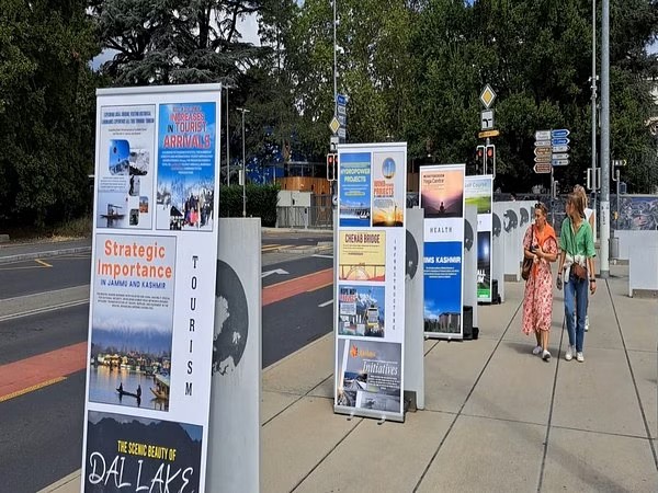 Geneva: NGO organises banner exhibition at Broken Chair United Nations depicting progress in J-K post abrogation of Article 370