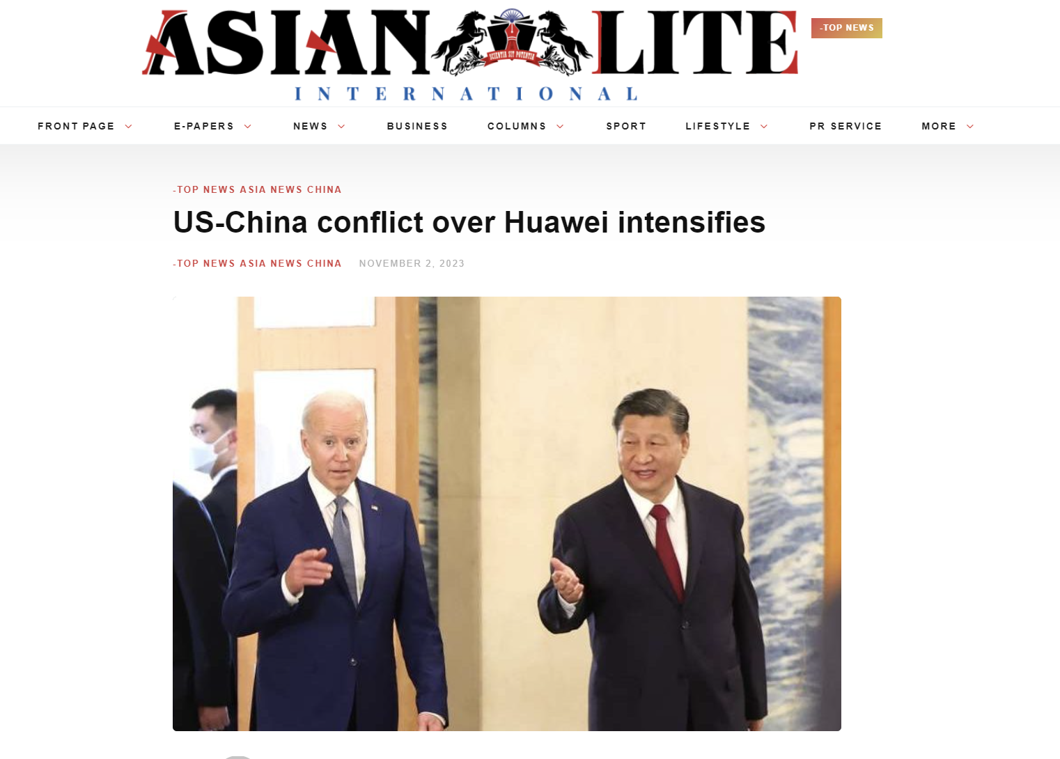 Asian Lite: Εντείνεται η σύγκρουση ΗΠΑ-Κίνας για τη Huawei