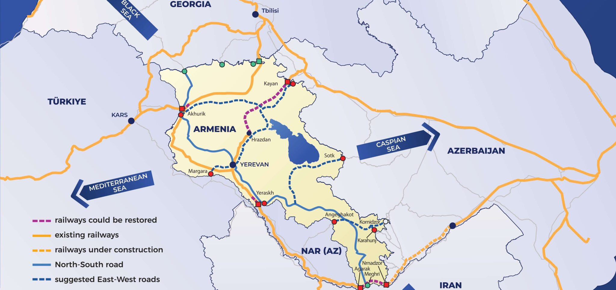 Σταυροδρόμι Ειρήνης: Τι προτείνει η Αρμενία στο Αζερμπαϊτζάν και την Τουρκία (χάρτες)