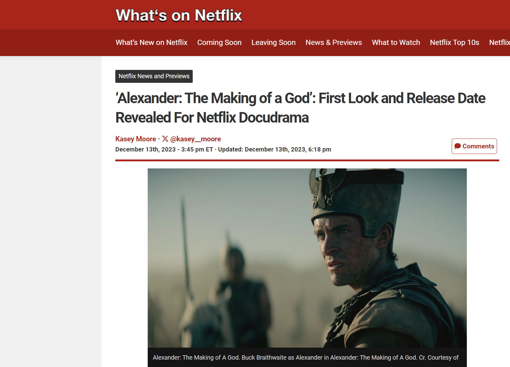 Netflix: Έρχεται νέα σειρά ντοκιμαντέρ για τον Μέγα Αλέξανδρο – Πότε κάνει πρεμιέρα