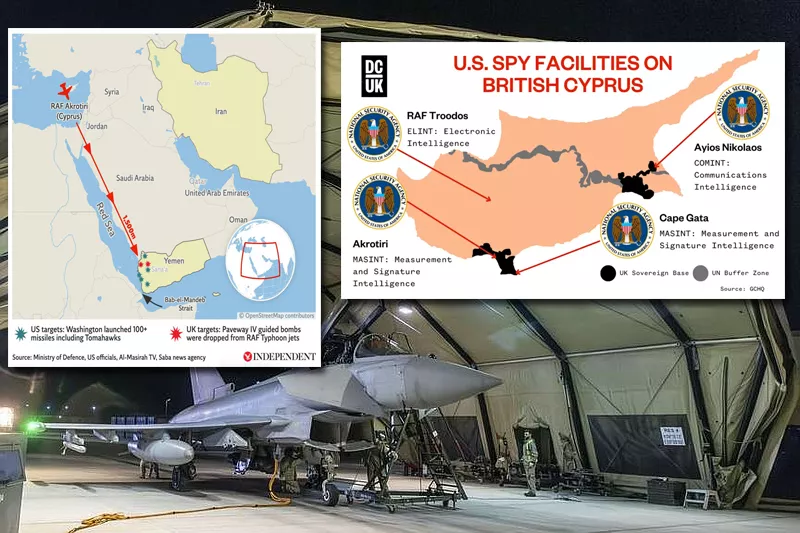 Εμπλοκή της Κύπρου στα πλήγματα κατά των Χούθι – Αφετηρία βρετανικών επιθέσεων και έδρα της NSA των ΗΠΑ