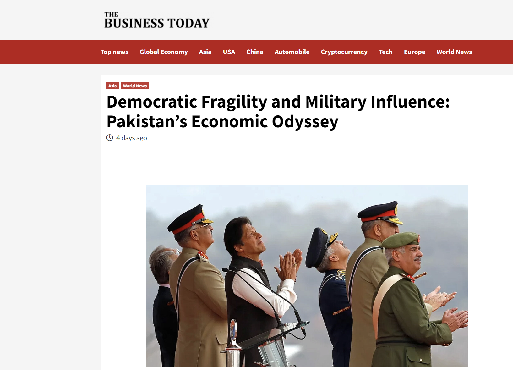 Business Today: Η οικονομική Οδύσσεια του Πακιστάν! Εύθραυστη δημοκρατία και στρατιωτική επιρροή