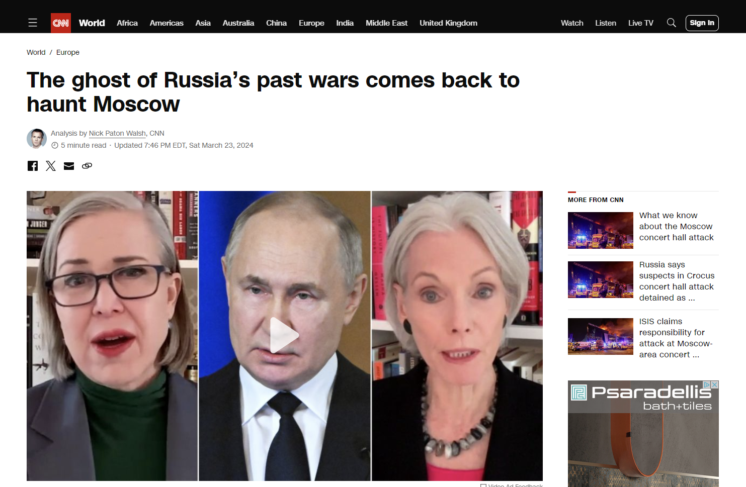 Ανάλυση CNN: Το φάντασμα των παλιών πολέμων της Ρωσίας επιστρέφει για να κυνηγήσει τη Μόσχα