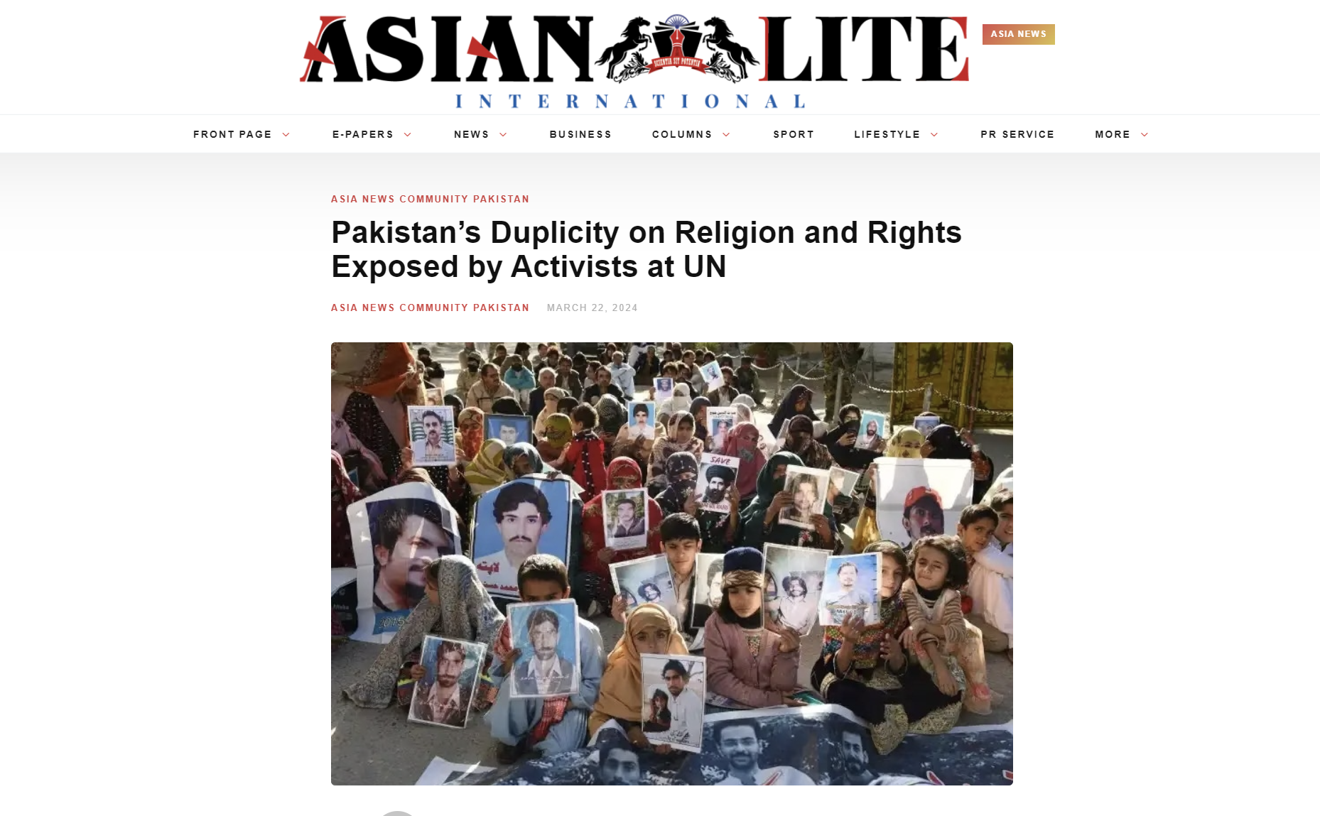 Asian Lite: Η παρωδία του Ισλαμαμπάντ! Η δόλια πολιτική του Πακιστάν κατά των μειονοτήτων και των ανθρωπίνων δικαιωμάτων