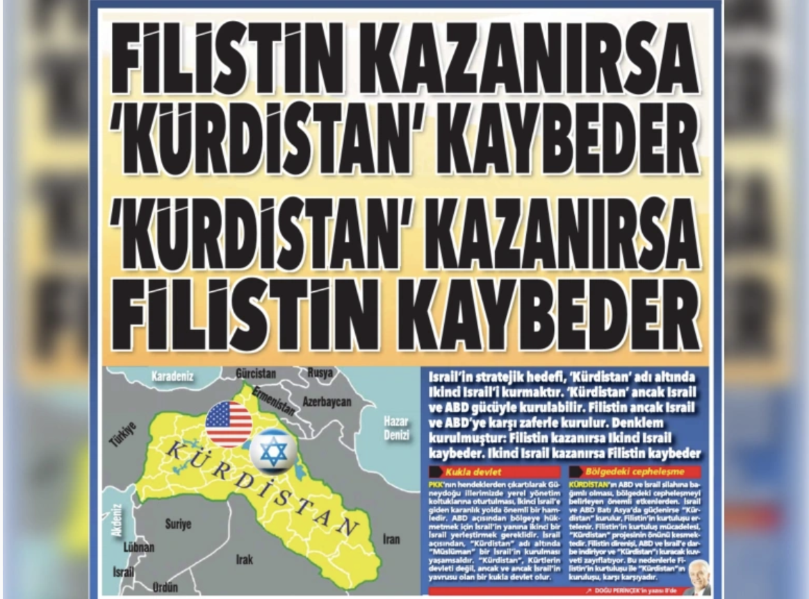 Ντογού Περιντσέκ στην Aydınlık: H ίδρυση του δεύτερου Ισραήλ με το όνομα « Κουρδιστάν » είναι ο στρατηγικός στόχος των ΗΠΑ στην περιοχή μας.
