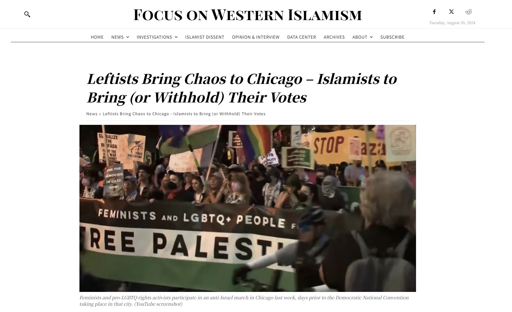 Focus on Western Islamism: Leftists Bring Chaos to Chicago – Islamists to Bring (or Withhold) Their Votes